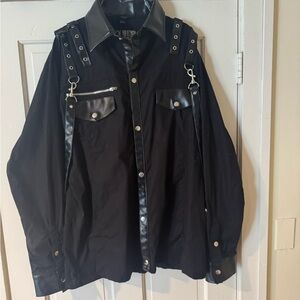 Black Poizen Industries Goth Long Sleeve shirt Brand new XXL